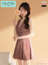 キャバドレス DEA by ROBE de FLEURS ミニ フリンジ 谷間 見せ ワンピース XS~Mサイズ レディース キャバ ドレス フレア スカート Aライン ノースリーブ プリーツ 送料無料 キャバ嬢 キャバクラ ミニドレス 上品 大人 ディア バイ ローブドフルール de4311