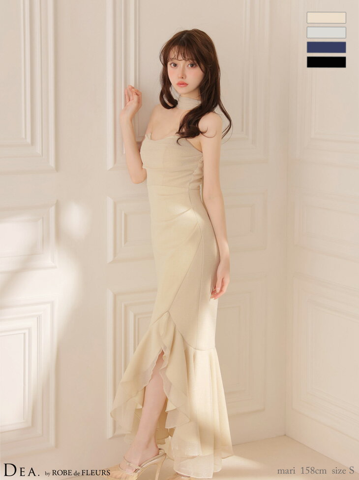 樂天商城 - DEA by ROBE de FLEURS ローブドフルール キャバドレス マーメイドスカート フレア XS〜Lサイズ 大きいサイズ ベアトップ ワンピース レディース スリット ショール 美脚 キャバ ドレス キャバ嬢 キャバクラ ディア バイ ローブドフルール 送料無料 de4667