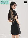【予約8月下旬】ROBE de FLEURS Glossy キャバドレス ミニ レース 袖あり ワンピース XS~Mサイズ フレア ドレス レディース 送料無料 セクシー キャバ嬢 キャバクラ キャバ ミニドレス フロントジップ 可愛い 谷間見せ ローブドフルール グロッシー gl3795