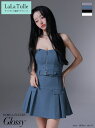 【盛りブラ付き】【予約7月下旬】ROBE de FLEURS Glossy キャバドレス ミニ プリーツスカート セットアップ XS~Mサイズ ローブドフルール グロッシードレス レディース 送料無料 セクシー キャバ嬢 キャバクラ キャバ ノースリーブ シンプル 可愛い フロントジップ gl3943