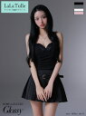 【盛りブラ付き】【予約7月下旬】ROBE de FLEURS Glossy ベルト付き キャバドレス ミニ プリーツスカート セットアップ XS~Mサイズ ローブドフルール グロッシードレス レディース 送料無料 セクシー キャバ嬢 キャバクラ キャバ ノースリーブ シンプル 可愛い 黒 gl3943