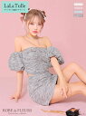 ROBE de FLEURS キャバドレス ミニ丈 ニットツイード オフショル セットアップ パフスリーブ XS~Mサイズ レディース ローブドフルール キャバ ドレス セクシー 送料無料 ミニドレス キャバ嬢 キャバクラ 谷間見せ 可愛い 袖あり シンプル ラメ 白 fm3269