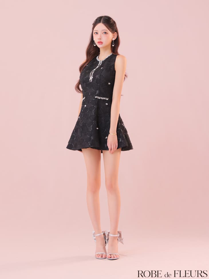 【シリコンブラ付】【予約9月上旬】ROBE de FLEURS キャバドレス ミニ ローブドフ...