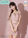 ROBE de FLEURS キャバドレス ミニ丈 フラワーレース セットアップ XS~Mサイズ レディース ローブドフルール キャバ ドレス セクシー 送料無料 ミニドレス キャバ嬢 キャバクラ 谷間見せ 可愛い フロントジップ 花柄 ノースリーブ シンプル サテン fm3448