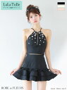 ROBE de FLEURS キャバドレス ミニ ツイル セットアップ XS~Mサイズ レディース キャバ ドレス ジップデザイン セクシー ミニドレス キャバ嬢 キャバクラ ビジュー ノースリーブ ホルターネック 結婚式 かわいい 谷間見せ ローブドフルール 送料無料 fm3799