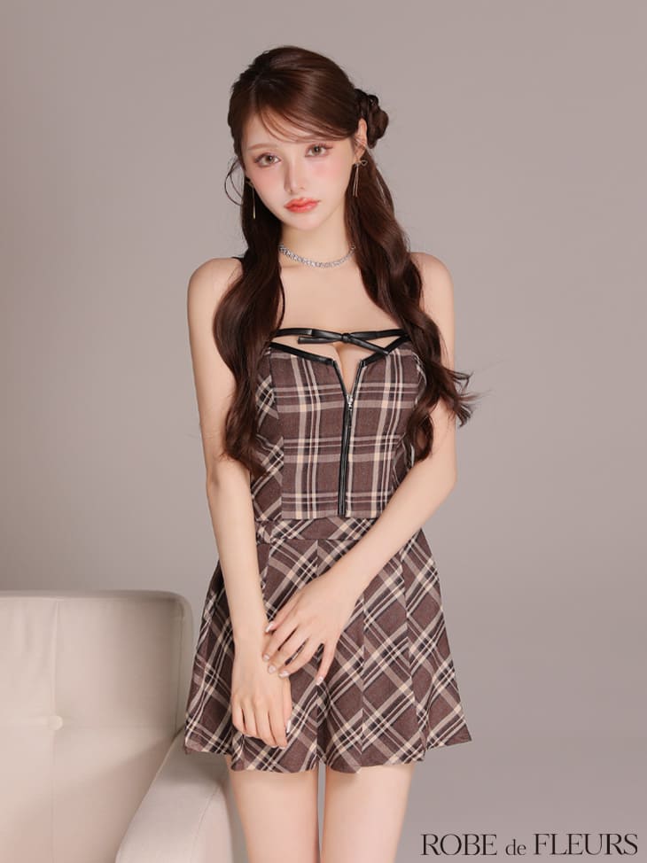 ROBE de FLEURS【盛りブラ今ならプレゼント】キャバドレス リボン取り外し可能 ミ...