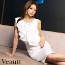 ヴュート Veautt タイト 膝丈 ドレス XS~Mサイズ ビジュー ジップ スリット ワンピース キャバクラ 送料無料 キャバドレス キャバ嬢 結婚式 エンジェルアール AngelR セクシー レディース シンプル 結婚式 フリル ノースリーブ 可愛い ミニドレス vt032411