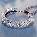 スワロクリスタル使用/crystal/オシャレブレスレット/カラーフルクリスタル ビーズ ガラス ブレスレット/プレゼント/自分へのご褒美に パワーストーン(4)