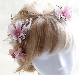 【無くなり次第終了】プリザーブド フラワー と 造花 ヘッドドレス 髪飾り 二次会 パーティー ウェデイング ブライダル 結婚式 お色直し 舞台 写真 コーラス...