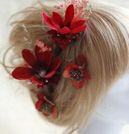 プリザーブド フラワー と 造花 ヘッドドレス 髪飾り 二次会 パーティー ウェデイング ブライダル 結婚式 舞台 写真 コーラス 演出 成人式 造花 髪飾り ...