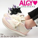 ALGY アルジー パレット スニーカー シューズ 靴 厚底 レースアップ レディース 小さいサイズ 女の子 ガーリー キッズ ジュニア レディース ブラック 黒 パープル ハートロゴ 【送料無料 】 ※沖縄 離島除く