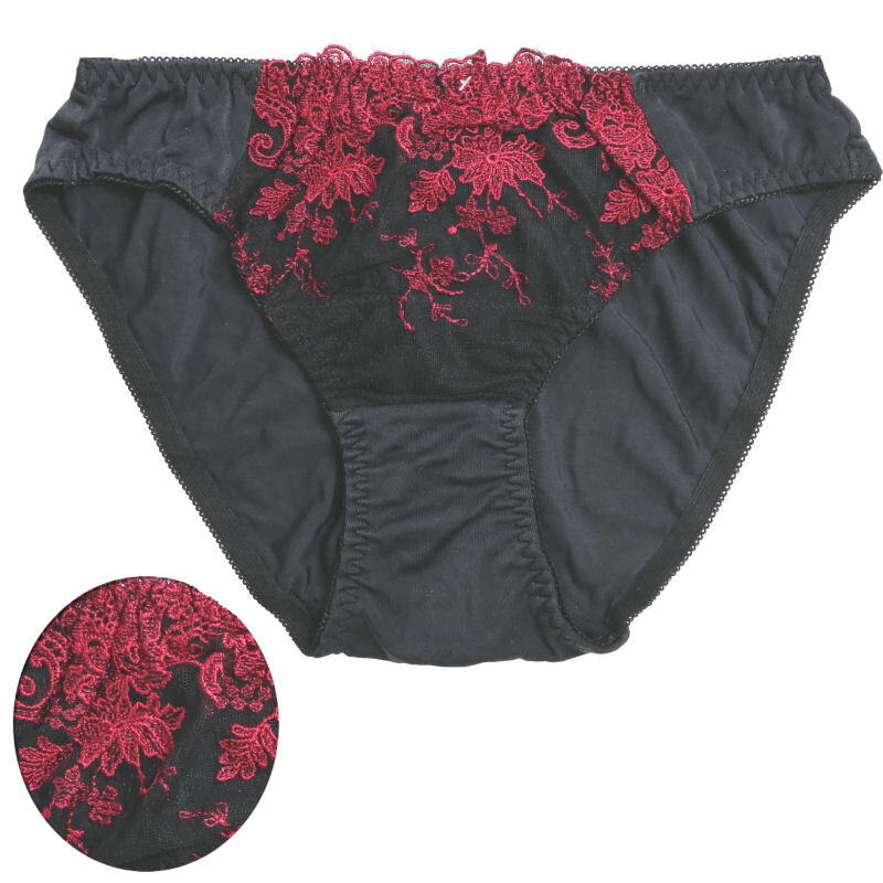 Triumph トリンプ ショーツ レディース 単品 無地 レース フェミニン【メール便 送料無料】下着 ランジェリー シンプル セールM ブラック 黒 刺繍レ...