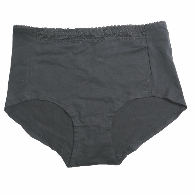 ショーツ レディース レース 単品 綿 混 コットン【メール便 送料無料】カジュアル 下着 ランジェリー シンプル セールL ブラック 黒 無地 縦横のびのびス...