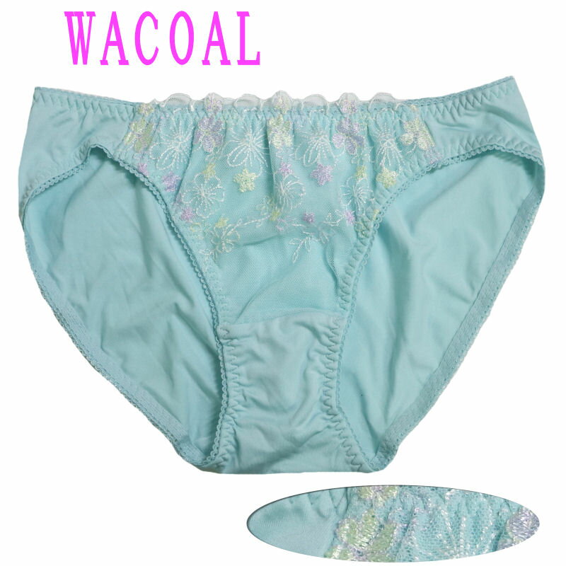 Rakuten - WACOAL ワコール ショーツ レディース レース 花 フラワー メール便 シルキー 下着 ランジェリー シンプル フルバック レギュラー セール M ライトブルー フェミニン プチゴージャス インナー ランジェリー 女性用 ショーツ 単品 ポイント ストレッチ 快適 j186m