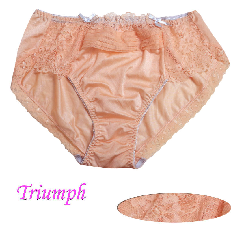 Rakuten - Triumph トリンプ ショーツ レディース 単品 ゴージャス レース 花 刺繍 フェミニン 下着 ランジェリー シンプル セールLL ピーチ ストレッチ 縦横のびのび レギュラー スタンダード j197ll