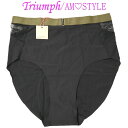 Triumph トリンプ【アモスタイル】AMOSTYLE ショーツ シームレス レディース 単品 ゴージャス フェミニン 下着 ランジェリー シンプル セールM 黒 ブラック レース ストレッチ 縦横のびのび スタンダード ストレスフリー 中腰 h347m