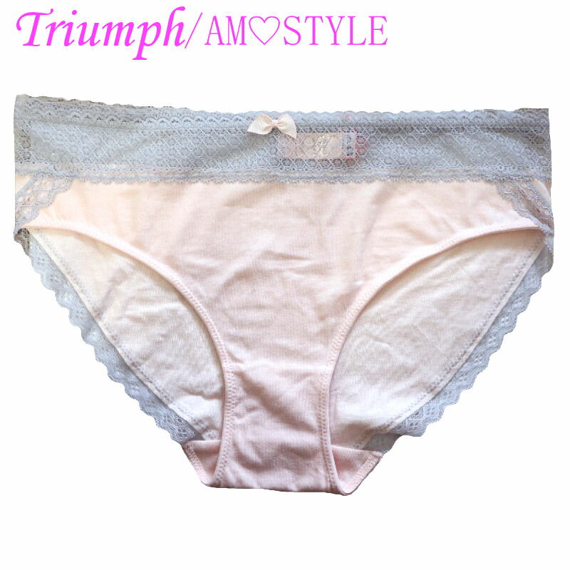 アモスタイル ショーツ Triumph トリンプ【アモスタイル】AMOSTYLE ショーツ レディース 単品 綿95％ レース 刺繍 フェミニン 下着 ランジェリー シンプル セールL ピンク ストレッチ レギュラー スタンダード セクシー フルバックレディースインナー g107l