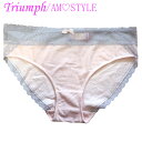 トリンプ ランジェリー（予算3000円以内） Triumph トリンプ【アモスタイル】AMOSTYLE ショーツ レディース 単品 綿95％ レース 刺繍 フェミニン 下着 ランジェリー シンプル セールL ピンク ストレッチ レギュラー スタンダード セクシー フルバックレディースインナー g107l