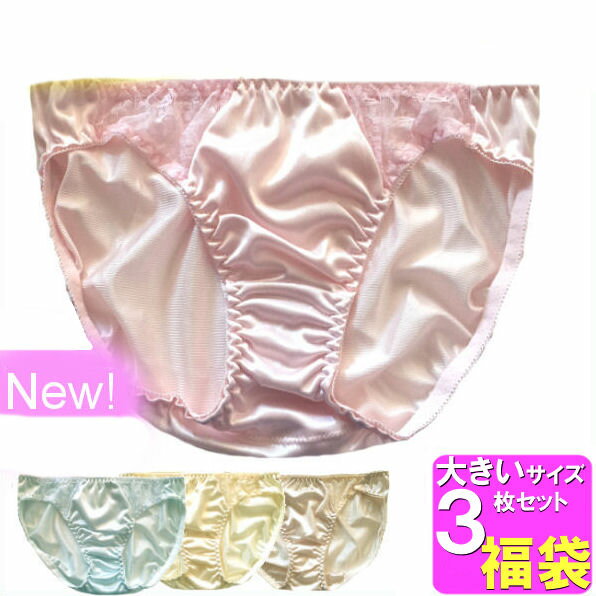 ショーツ 福袋 レディース 3点入り 大きいサイズ レース 綿混 刺繍 メール便 送料無料 シフォン 下着 ランジェリー シンプル セール5Lショーツ セット ...