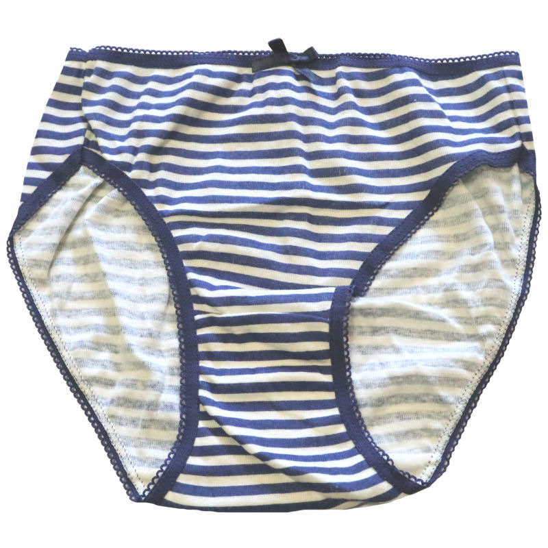 ショーツ レディース 単品 ボーダー 綿混【メール便 送料無料】カジュアル 下着 ランジェリー シンプル セールM ネイビー ショーツ セット フルバックショー...
