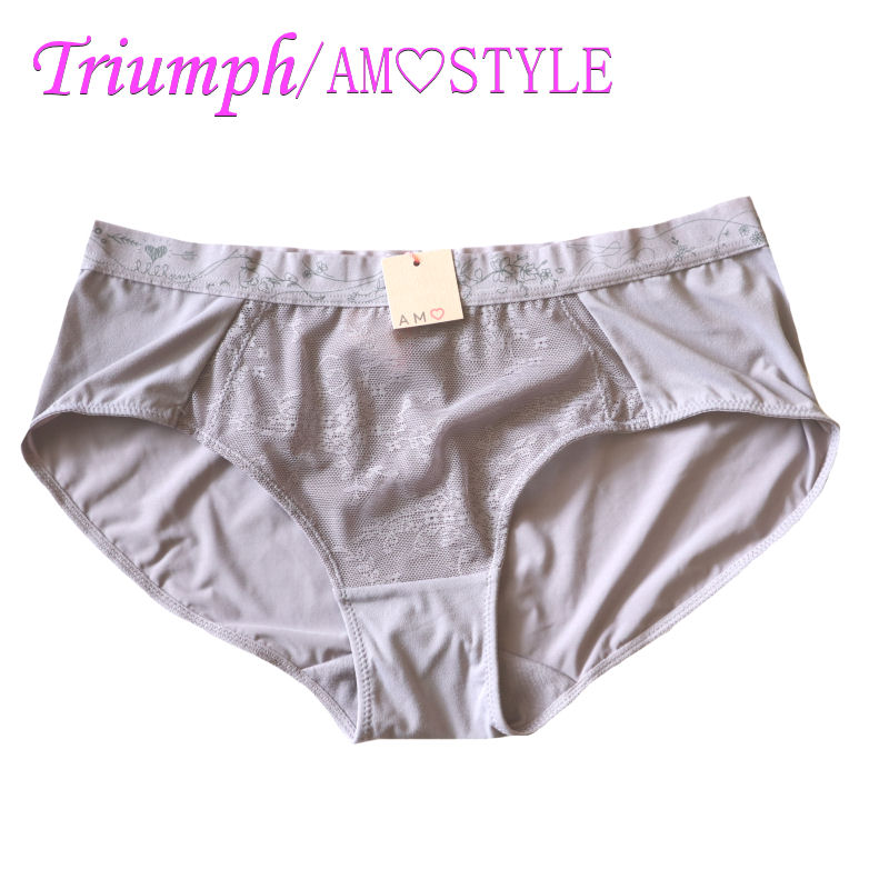 アモスタイル ショーツ Triumph トリンプ【アモスタイル】AMOSTYLE ショーツ レディース 単品 レース フェミニン 下着 ランジェリー シンプル セールL パープルグレー ストレッチ レギュラー スタンダード セクシー フルバックレディースインナー g369l