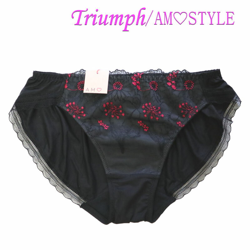 Triumph トリンプ ショーツ レディース 単品 レース 刺繍 フェミニン 下着 ランジェリー シンプル セールM ブラック 黒 レギュラー スタンダード ...