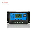 USB ソーラー充電コントローラー 20A 12V/24V デュアル USB出力 ソーラーレギュレータ コントローラー ソーラー 充電 レギュレーター レギュレータ ソーラーパネル 太陽光パネル太陽電池パネル コントロール液晶ディスプレイ