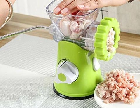 楽天EC import家庭でひき肉が作れる 金属 ハンドメイドミンサ，手動式人気ひき肉機 味噌 ミンサー みじん切り器 回転式みじん切り 肉挽き機 野菜 玉ねぎ にんじん フード ミートチョッパー グラインダー 肉/野菜調理器