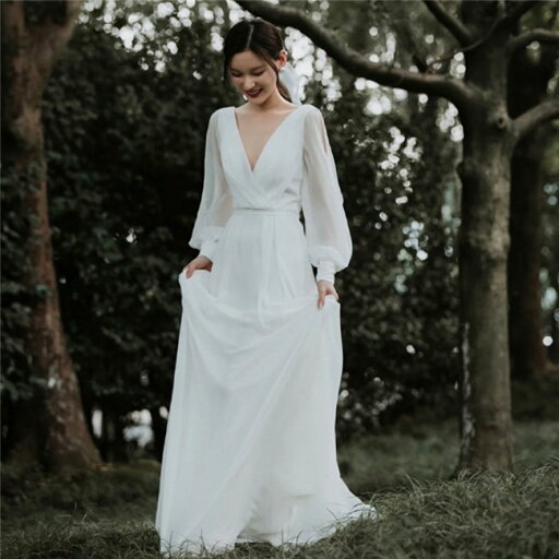ホワイト 長袖 ウェディングドレス Aライン ファスナー ロングドレス ウェディングドレス レース 素地 xs~xl Wedding Dress お花嫁 結婚式 旅行撮影演出 レディースウェディングドレス ホワイト 長袖 ウェディングドレス Aライン ファスナー ロングドレス ウェディングドレス レース 素地 xs~xl Wedding Dress お花嫁 結婚式 旅行撮影演出 レディースウェディングドレス