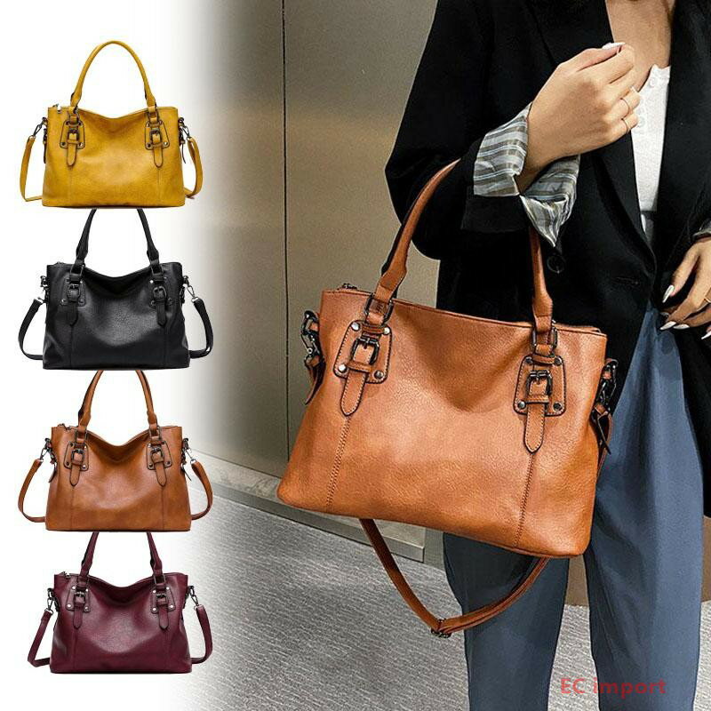 欧米系 ショルダーバッグ トートバッグ ハンドバッグ レディース 斜め掛け 鞄 カバン フェイクレザー 2way 大容量 おしゃれ 高級感 ビジネス オフィス ...