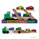 新品 おもちゃ 車 トレーラー トラック ミニカー 木製 知育玩具 幼児 1歳半 カートランスポーター 子供 1歳 2歳 3歳 4歳 誕生日プレゼント 男の子