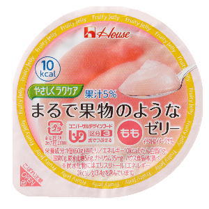 楽天Arclands Online 楽天市場支店【6月25日限定！最大100％ポイントバック】ハウス食品 やさしくラクケア まるで果物のようなゼリー もも×12個 ［ボール販売］