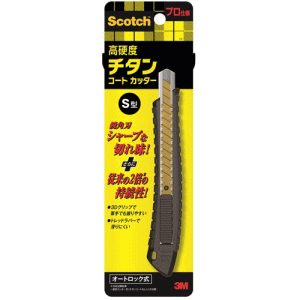 3M スコッチ 高硬度チタンコートカッター プロ仕様 オートロック式 S型 TI-DSA