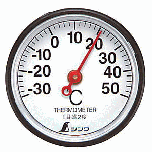 シンワ測定 温度計 S-5 丸型 3.5cm 72675