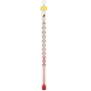 シンワ測定 棒状温度計 H-4S アルコール 0-100℃ 15cm バラ 72748