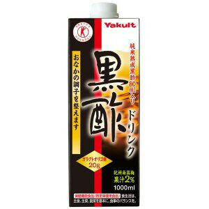 4箱まで1個口ヤクルト [特定保健用食品] 黒酢ドリンク1000ml紙パック×6本[ケース販売]