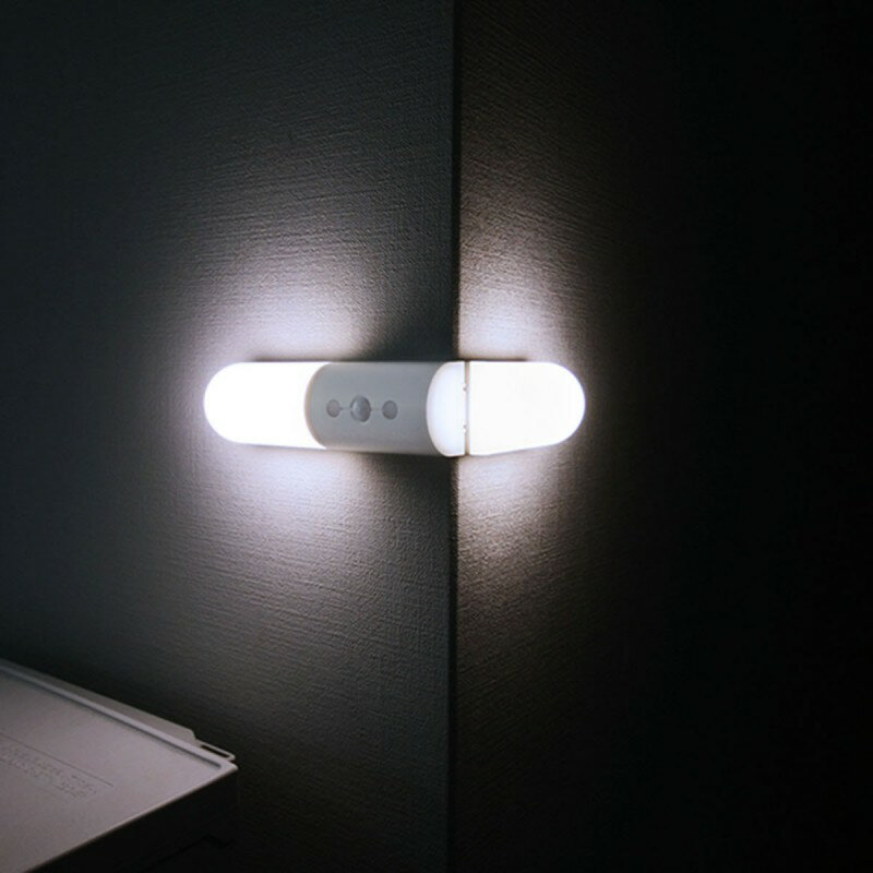 エルパ ELPA LEDナイトライト 人感センサー搭載 乾電池式 コーナー対応 PM-L262W