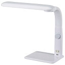 【7月20日限定!最大100%ポイントバック】オーム電機 LED学習スタンド 調光 左右利き用 USBポート付 ホワイト ODS-LDAK6N
