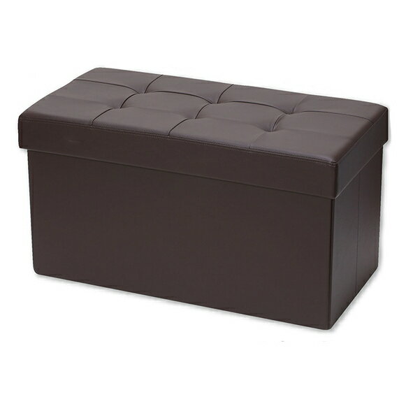 座れる収納ボックス 折りたたみスツール ワイド ブラウン アークランズ