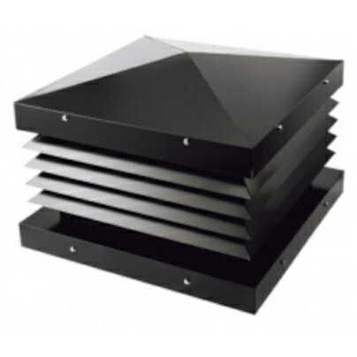 ホンマ製作所 ステンレス 煙道用角トップ 黒耐熱 外径φ150mm用 「3梱包」【大型便・時間指定不可】