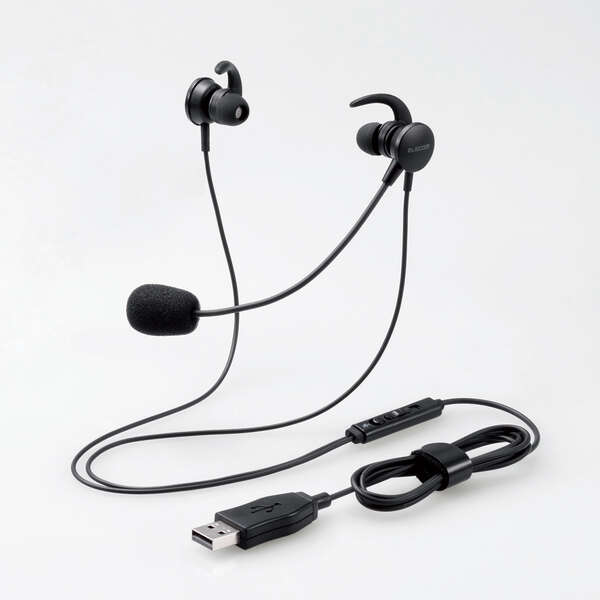 【12月は毎日開催！エントリーで最大100％ポイントバック】エレコム 両耳耳栓タイプUSBヘッドセット HS..