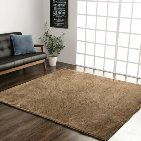 シャギー調ラグ ラルジュ 130×185cm ベージュ 柔らかいタッチの長毛ラグ 【メーカー直送・代引不可・置..