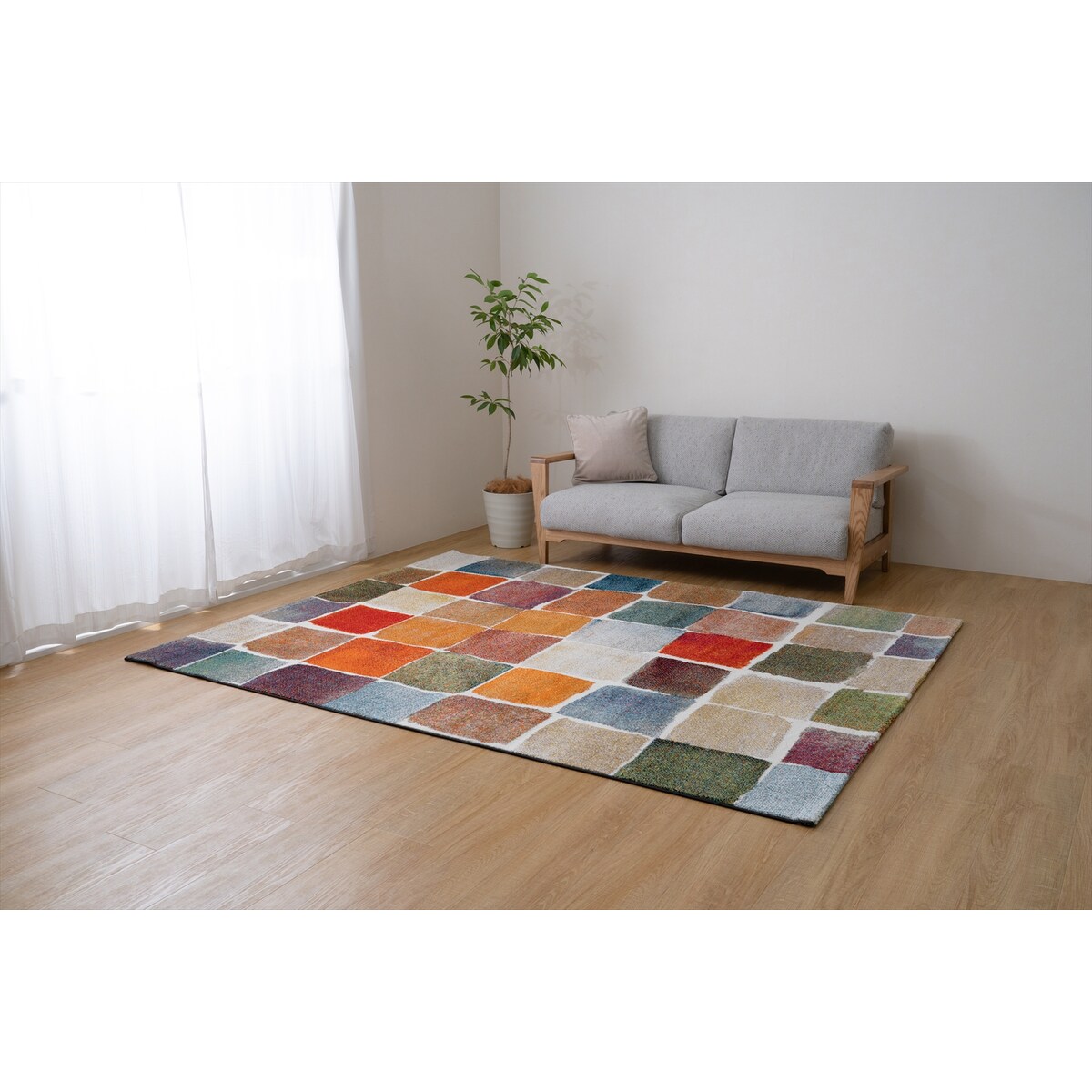 トルコ製 ウィルトンラグ パレット 160×230cm MU(マルチ) 耐久性のあるラグ 【メーカー直送・代引不可・置配不可・配送地域限定】 [2]