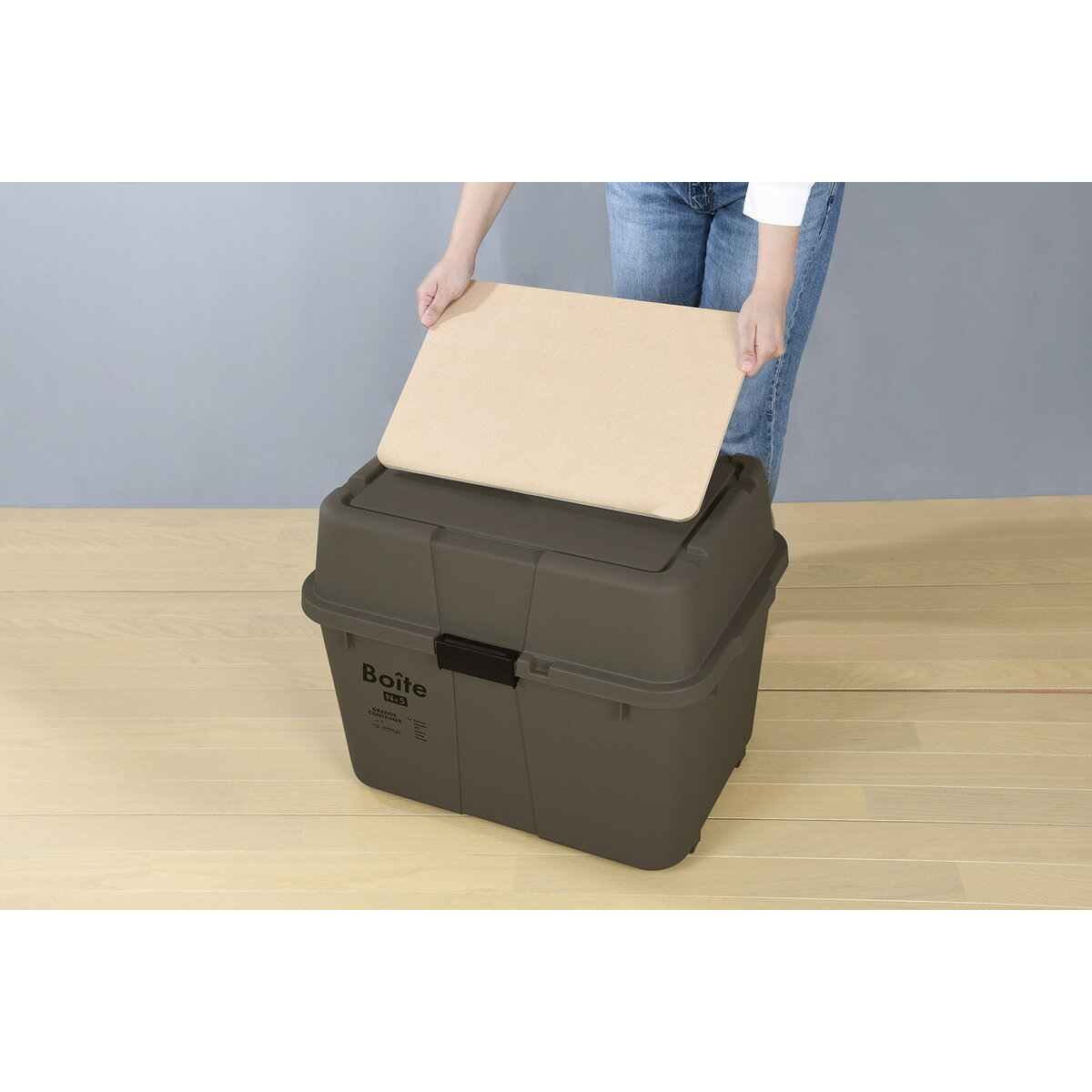 グリーンパル Boiteガレージ ベランダコンテナ70L用木製天板 MA-4045