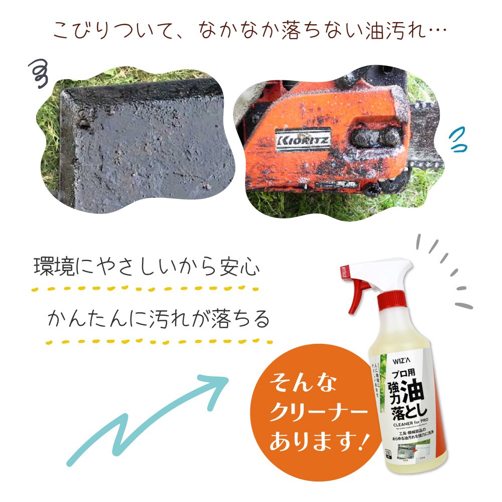 ウイザ WIZA プロ用 強力 油落としクリーナー スプレータイプ 500ml 156271 (旧ア...