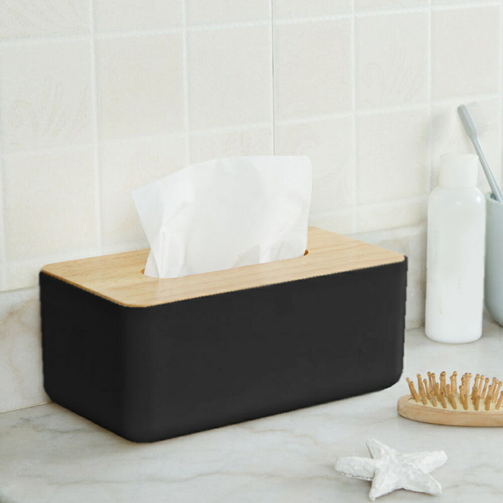 アイ・エル・シー LUGS ウッドトップティッシュケース ブラック WT-230D-BK