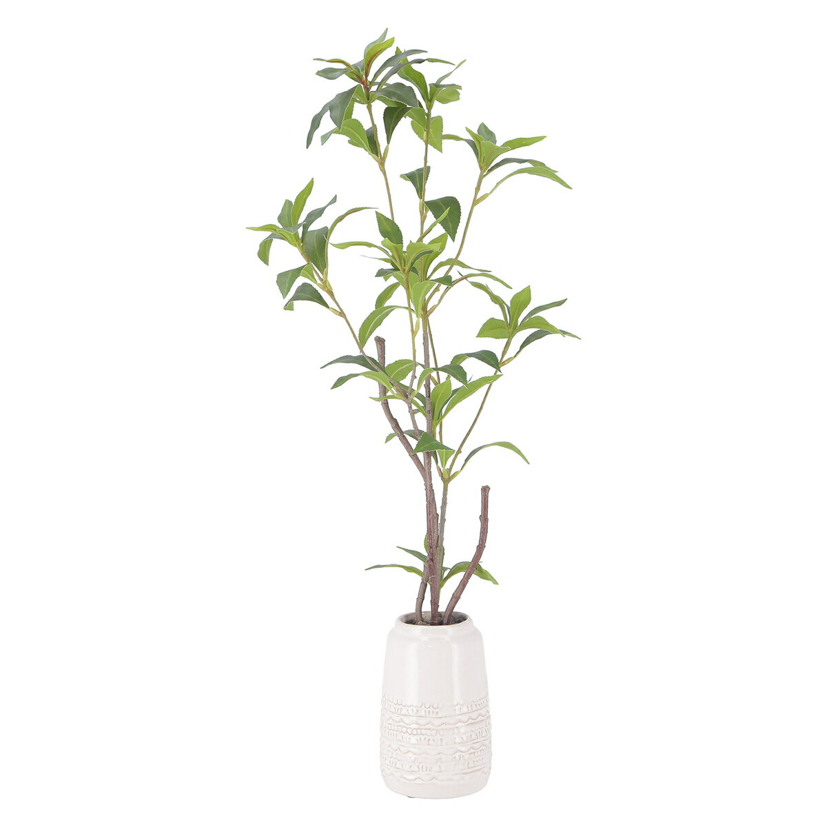 不二貿易 フェイクグリーン ギンモクセイ セラミックポット FB-3091648 【メーカー直送・代引不可・置配不可・配送地域限定】