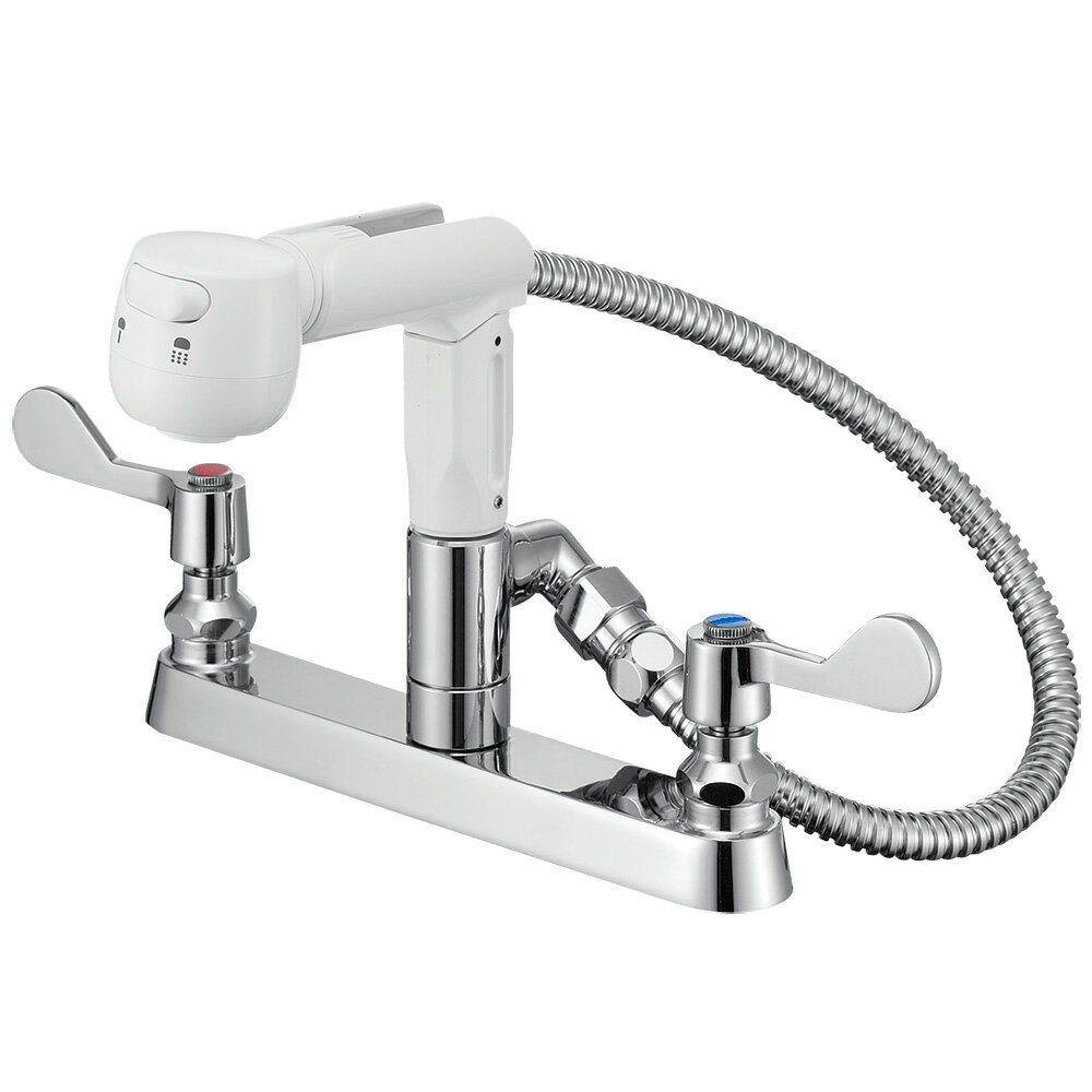 【3月25日限定！最大100％ポイントバック】サンエイ SANEI ツーバルブ台付スプレー混合栓 K6100-1