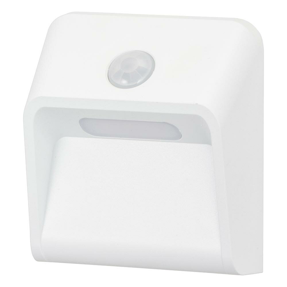 オーム電機 LEDナイトライト 明暗・人感センサー付き 壁面照射タイプ 電球色 NIT-ALA6JW-WL