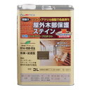 アトムハウスペイント ウッドエバープロテクト 水性屋外木部保護ステイン 3L ダークオーク
